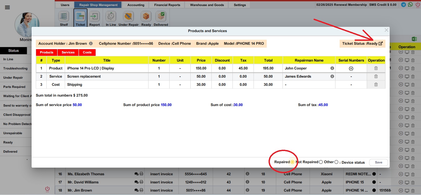 Finty Completed Invoice